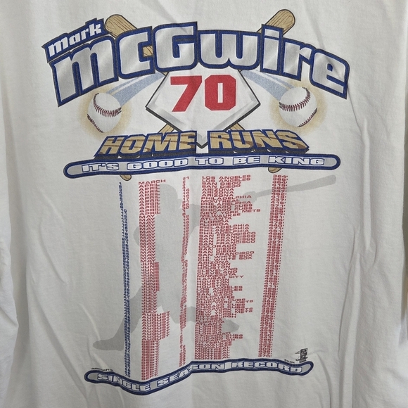 Vintage Starter | Mark McGwire St. Louis Cardinals 70 Home Runs Tee Size Large - Picture 6 of 6